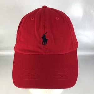 Polo Ralph Lauren Classic Logo Red Adjustable Strapback Hat